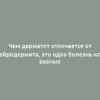 Чем дерматит отличается от нейродермита, это одна болезнь или разные