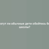 Могут ли обычные дети обойтись без школы?